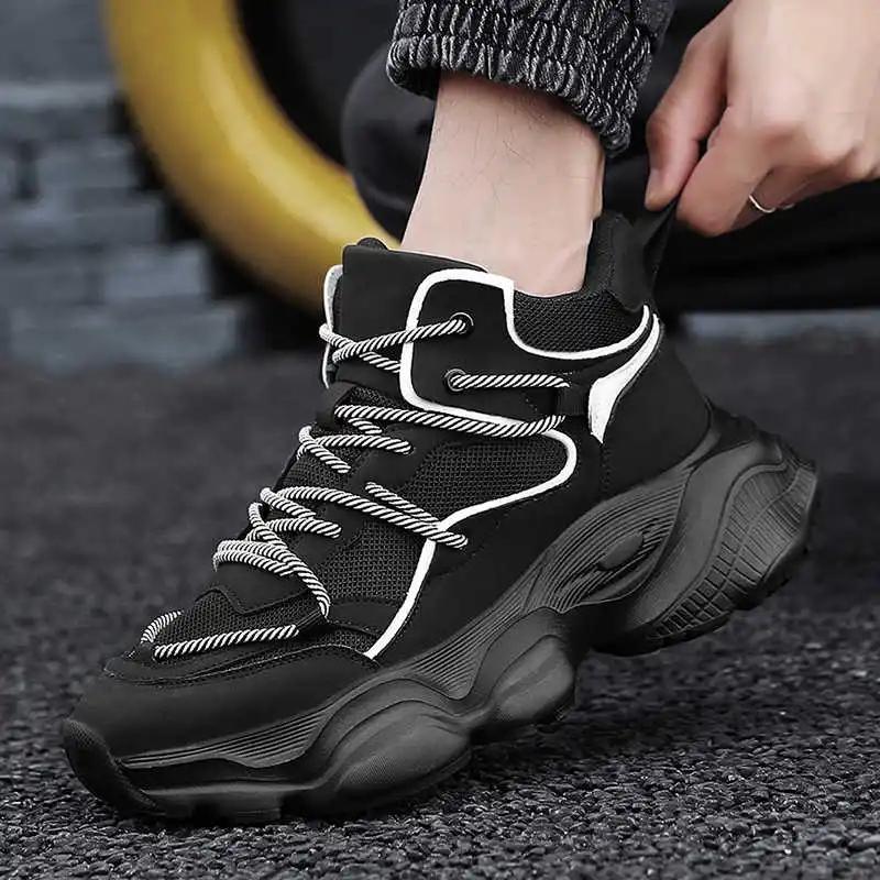 Fashion Synthetic Leather Thick-heeled New Summer Sneakers Training Sports Athlete Male Shoes White Men Pretty Shoos Tenisfeminino