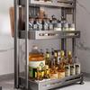Yunshuang Multifunktionales 3-stöckiges Küchenregal aus Edelstahl