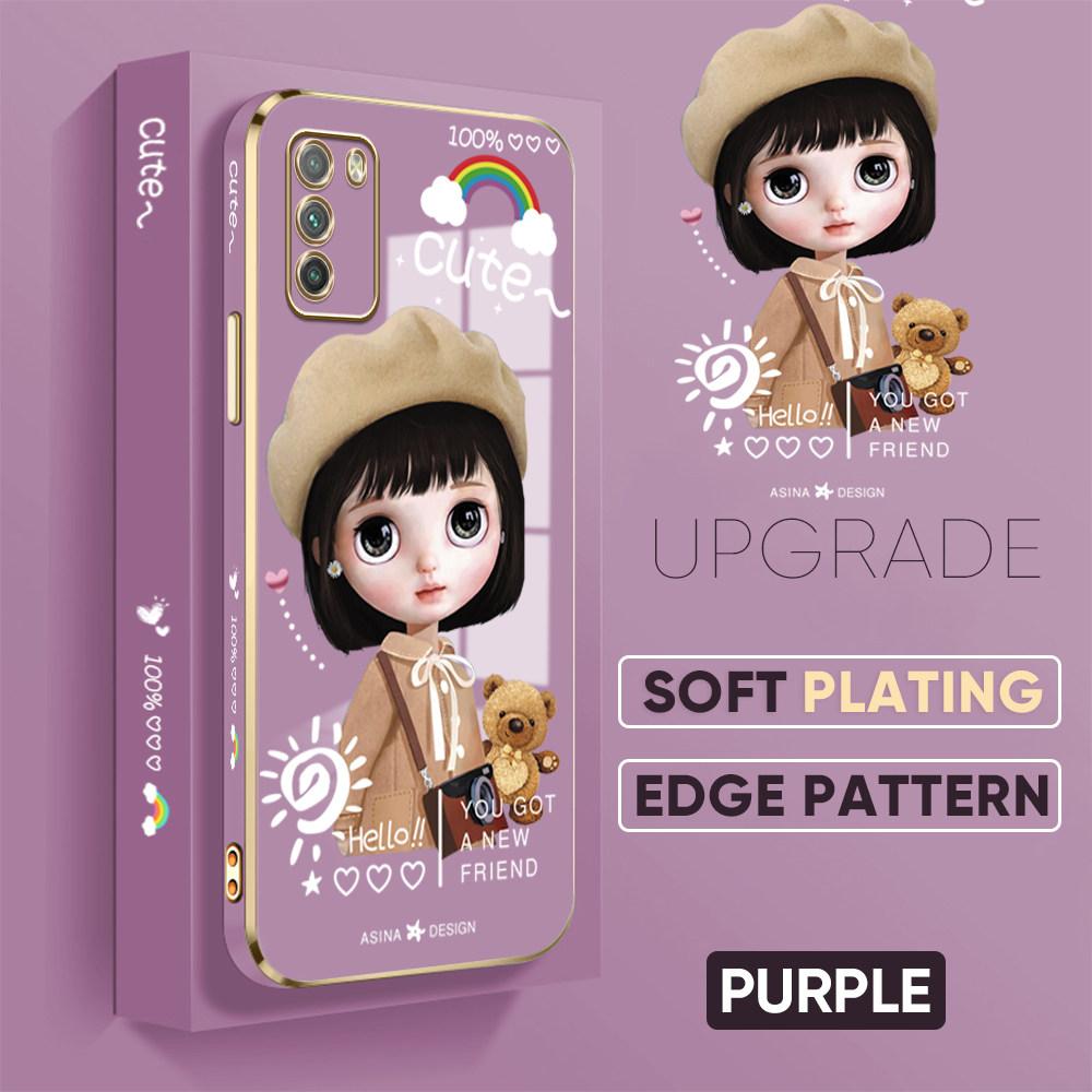 Colorful Printing Patterns Square Edge Pattern Casing Plated Phone Shell Luxury Plating Soft Phone Case for Huawei Honor Xiaomi Redmi