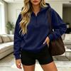 Women's Casual Half Zip Hoodie Long Sleeve Pullover Sweatshirt