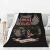 Custom 3D Print Motorcycle Ride Route 66 Blankets Comfortable Flannel Winter US Numbered Highways Throw Blanket Home Bedroom