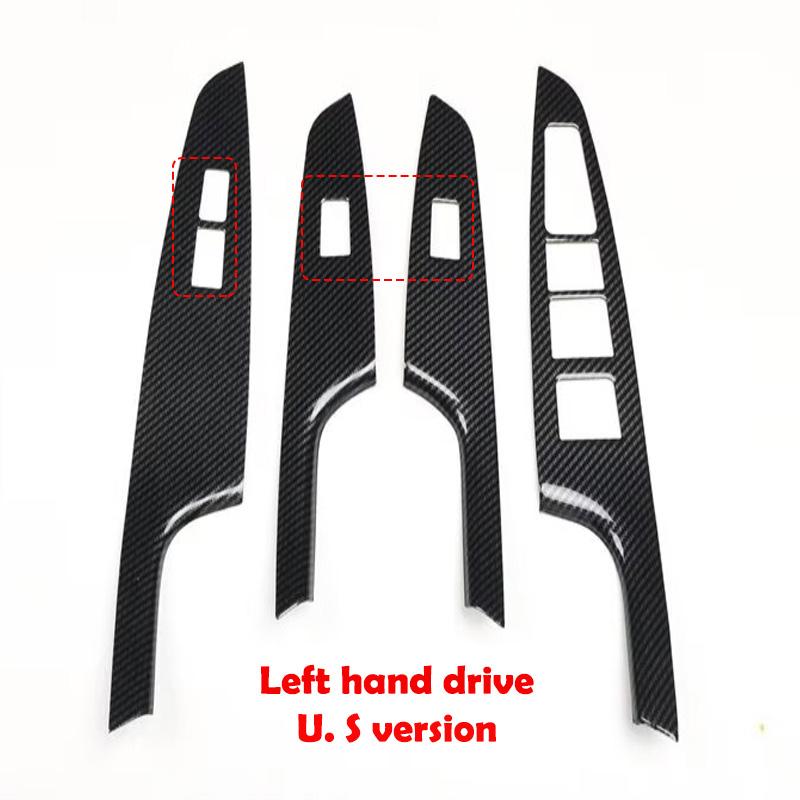 LHD RHD For For Hyundai Tucson 2015- ABS carbonfiber window rise switch cover glass control panle cover interior accessories