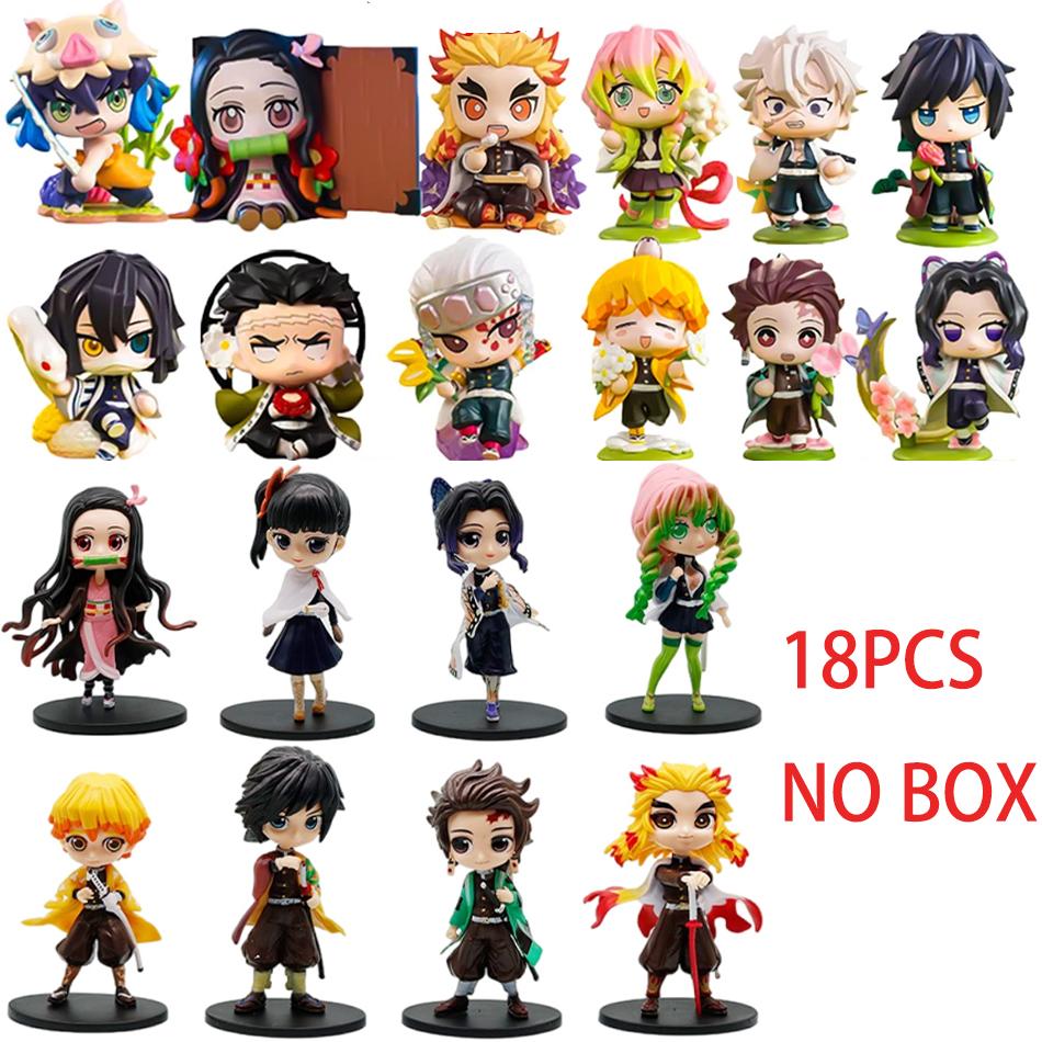 2026 NEW  Demon Slayer Blind Box Anime cartoon 6Pcs 8Pcs 12Pcs 20Pcs Sets Kimetsu No Yaiba PVC Dolls Desktop Decora