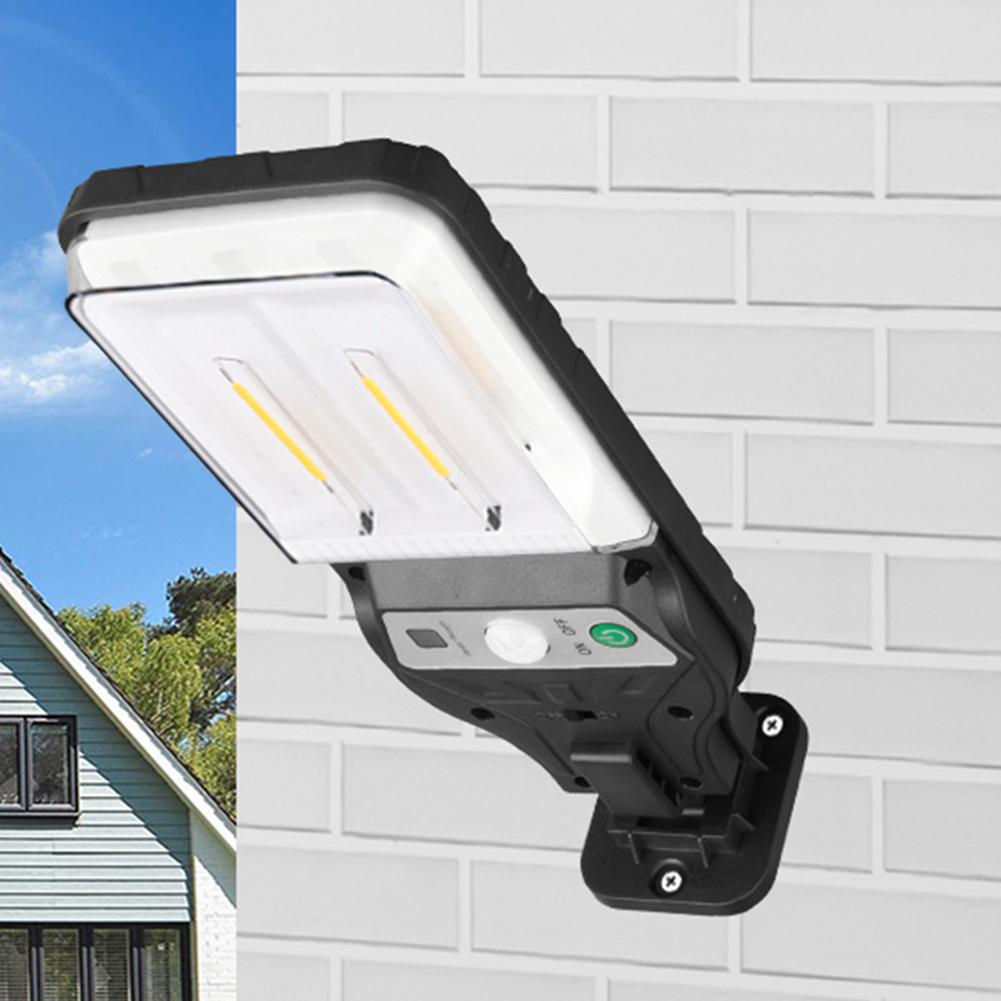 Solar Wall Light Solar Powered Flood Light with Remote Control Motion Sensor Security Street Light for Deck Fence Patio