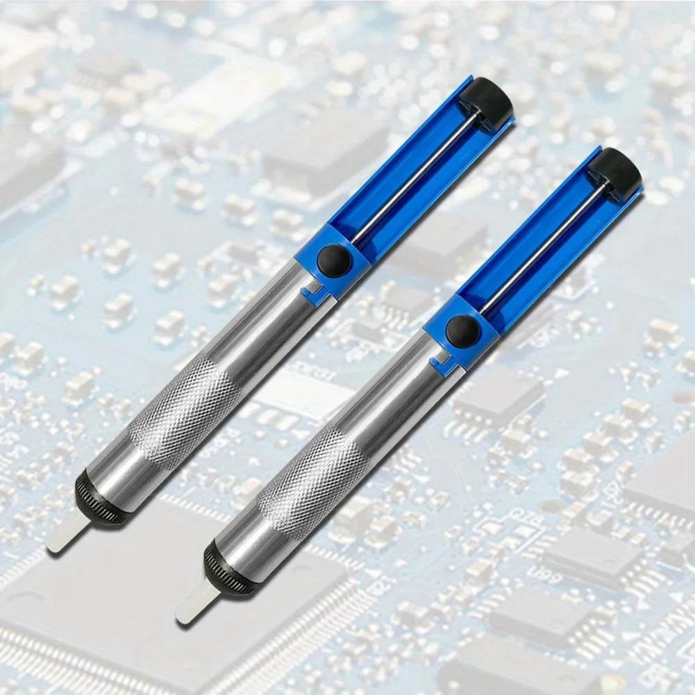 Aluminium Desoldering Suction Pump Tool Solder Sucker Suction Tin Pen Removal Device Blue Vacuum Soldering Iron Desolder