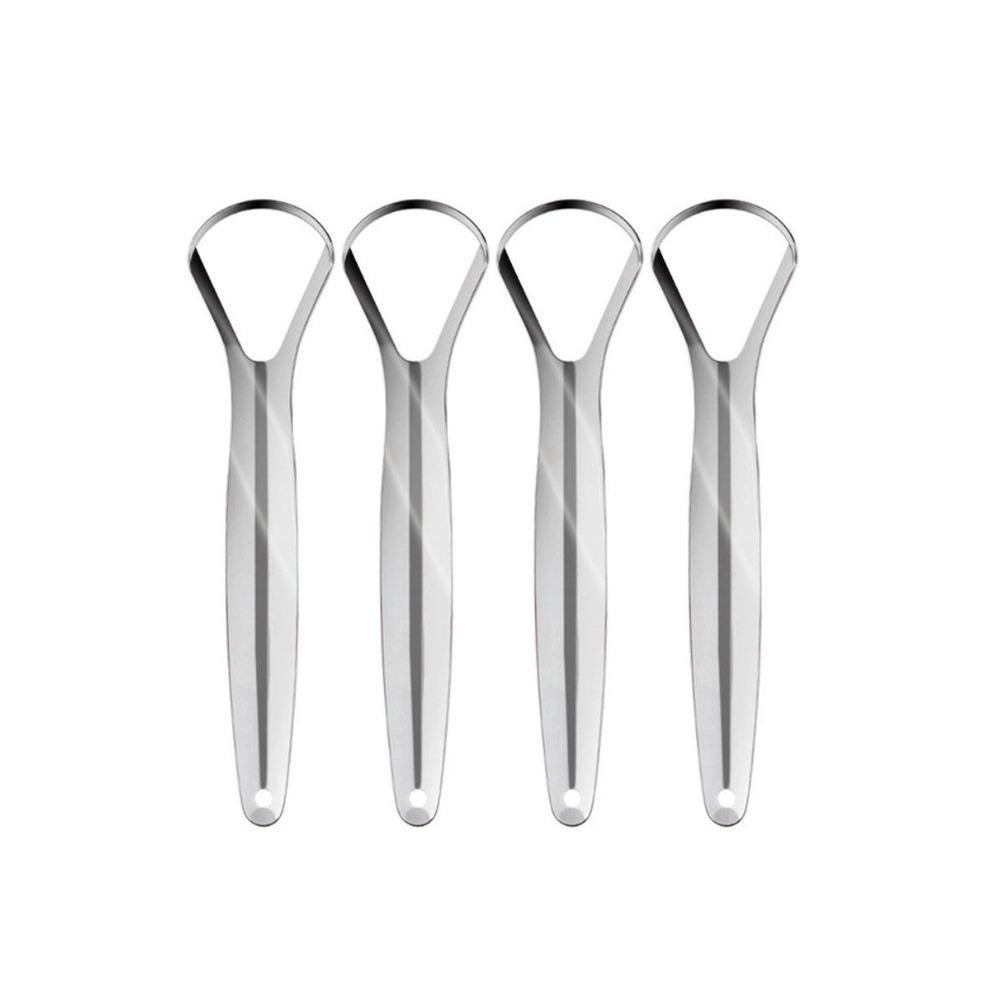 Stainless Steel Tongue Scraper Cleaner Fresh Breath Cleaning Coated Tongue Toothbrush Oral Hygiene Care Eliminate Bad Breath