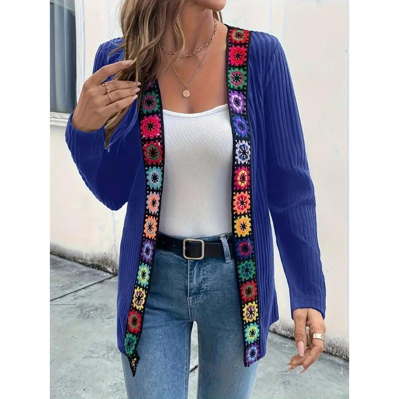 JKASHDK Women's Fashion Casual Flower Pattern Print  Autumn Winter Long Sleeve Jackets & Coats