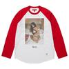 X Larry Clark Sequin Raglan L/S Top Red