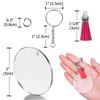 12/24 Pieces DIY Transparent Circle Discs Round Acrylic Blanks + Tassel Pendant Keychains DIY Art Craft for Making Gifts