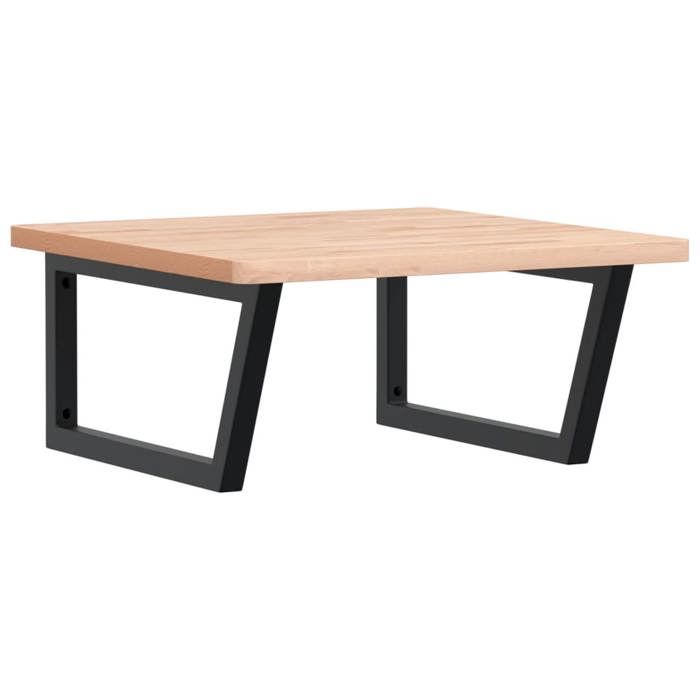 VidaXL Wall-mounted Vanity Shelf Steel and Solid Beech Wood 3302503