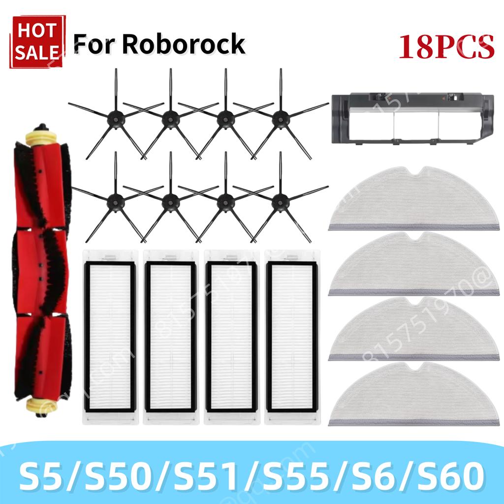 For Roborock S5 S50 S51 S55 S6 S60 S6 Pure Vacuum Cleaner Accessories HEPA Filter Mop Cloth Side Main Brush Spare Parts