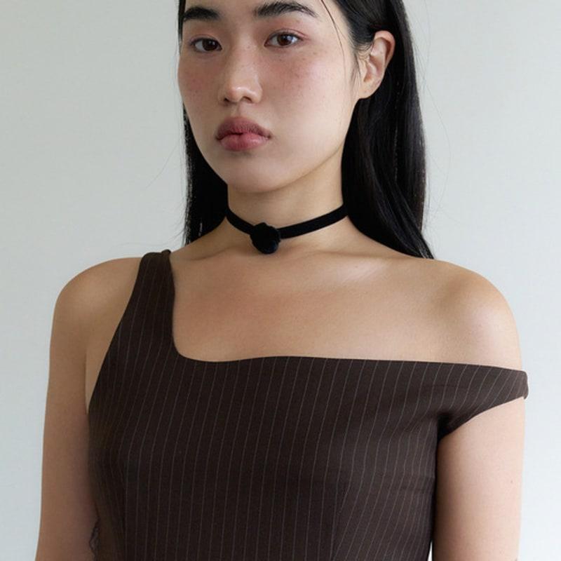 

geegee black rose velvet choker BLACK