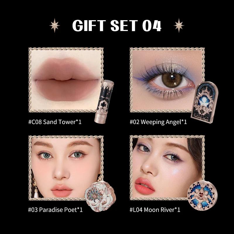 Flower Know Little Angel Collectie Make-up Cadeaubox Oogschaduw Blusher Crème Matte Lippenstift Highlighter Volledige Set Alles-in-één