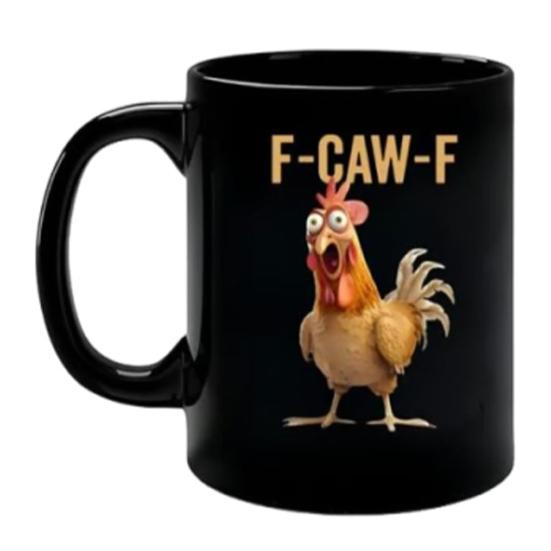 Yousheng F-Caw-F Rooster Mug Ceramic Chicken Coffee Cup Funny Chicken Mug Gift for Men Women Farmhouse Home Kitchen Bar Decor