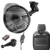 Car Fan, USB Powered, 2-Way Installation, 3 Levels of Air Flow Adjustment, Suction Cup,