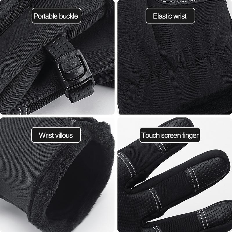 Motorcycle Gloves Moto Gloves Winter Thermal Fleece Lined Winter Waterproof Touch Screen Non-slip Motorbike Riding Gloves