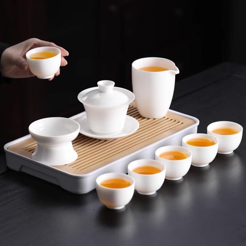 Shangqi White Porcelain Kung Fu Tea Set