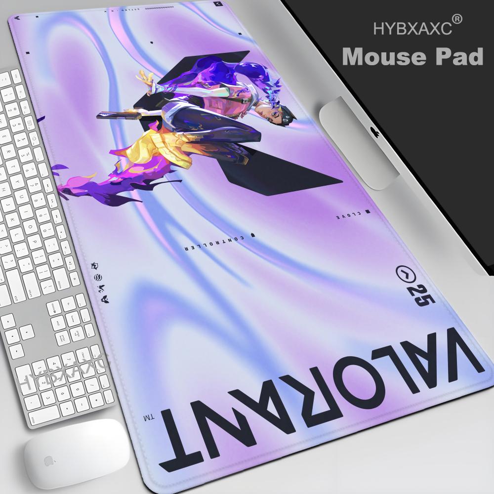 HYBXAXC Clove Valorant Game Mousepad Large Keyboard Desk Mat Gaming Mouse Pad LockEdge Non-slip Mat