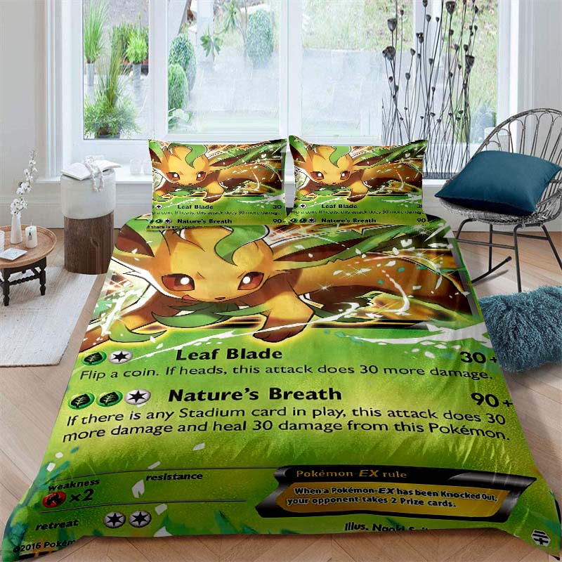 

Pokémon Charizard Print 3-Piece Bedding Set — 10 Sizes Available — King-Size Pillowcases, Adult Bedspread, Bedroom Bedding Set 135x200cm
