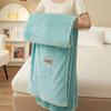 Thick Milk Fleece Flannel Shawl - Spring/Fall Air-Conditioning or Nap Blanket