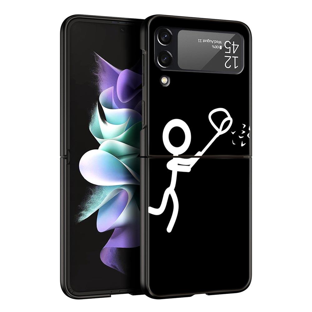 Funny Cute Cartoon Matchman Phone Case for Samsung Galaxy Z Flip 3 4 5 Shell For Samsung Z Flip3 Flip4 Hard PC Bumper Cover