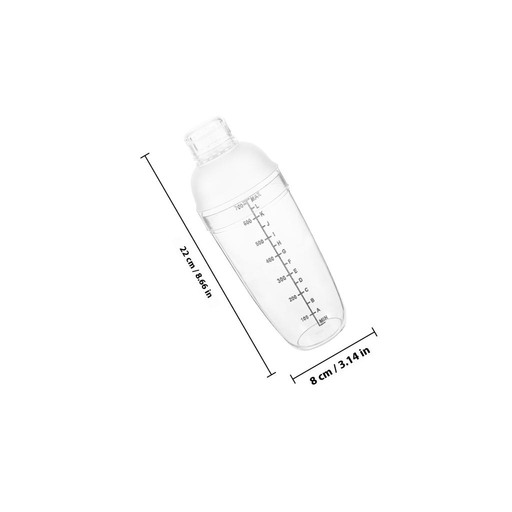 530Ml Cocktail Shaker Leakproof Bar Drink Mixer Hand Shake For Milk Tea Wine Beverage Shaker Cup Cocktail Clear Mixer Cup Pc