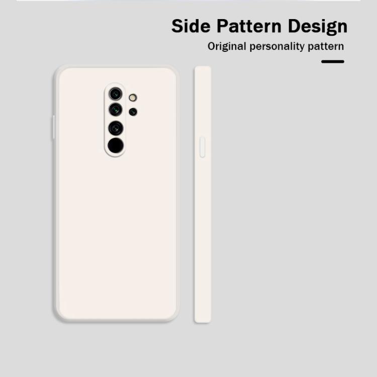 Dla Xiaomi Redmi Note 8 Pro Jednolity Kolor Imitacja Płynnego Silikonu Prosta Krawędź Odporne na Upadki Pełne Pokrycie Etui Ochronne
