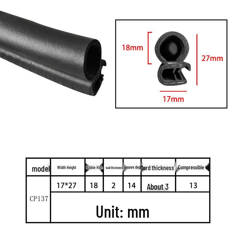 High-Temperature Resistant U-Shaped Rubber Sealing Strip for Dustproofing Electrical Cabinets and Car Doors