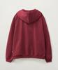 Satur Lauren Small Logo Zip-Up Hoodie Burgundy