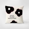 Simple Black and White Cartoon Pillowcase Interior Decoration Office Living Room Home Pillowcase