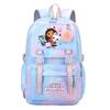Mochila Escolar Fofa de Desenho Animado Abby para Meninas, Mochila de Dia a Dia em Nylon com Compartimento para Laptop, Fechamento com Zíper