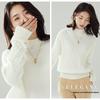 TUHUANG Women's Thick 100% Wool High Neck Pullover Sweater