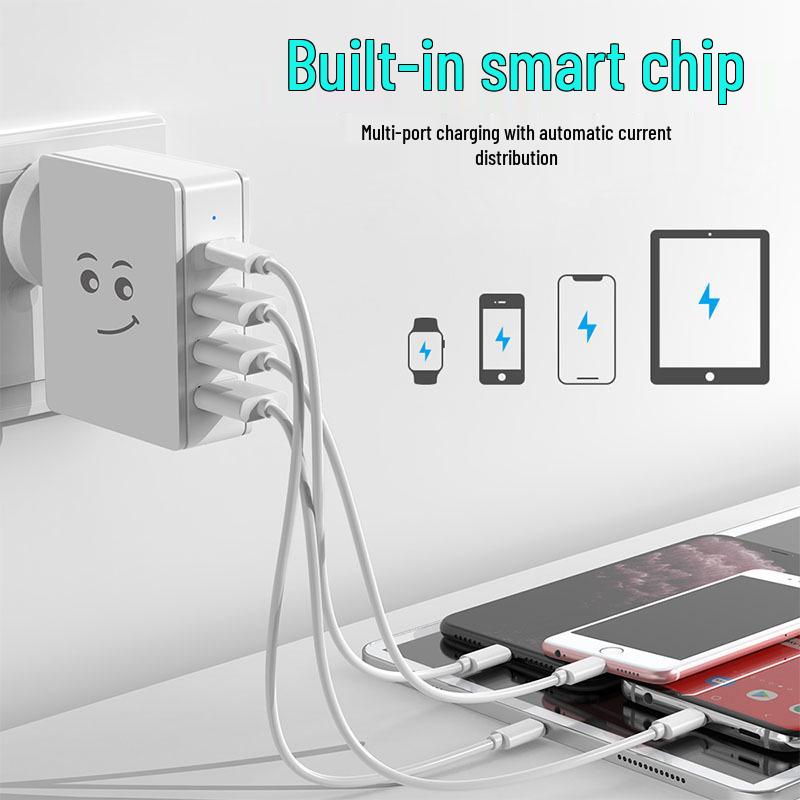 QC3.0 Fast Charging Multi-Port Travel Charger with 4 USB Ports - US/EU Standard