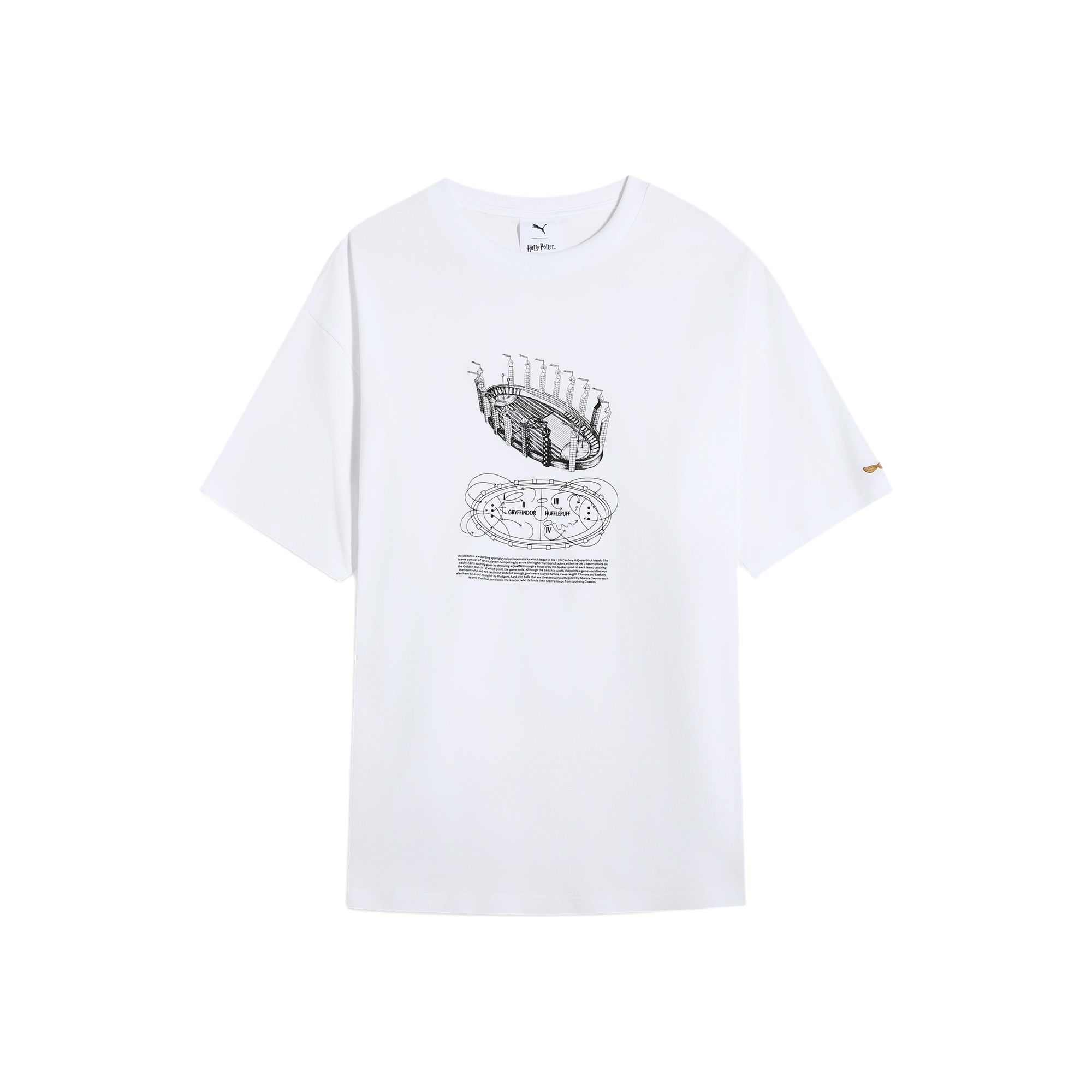 

New PUMA x HARRY POTTER Graphic OVERSIZED T Shirt Unisex White 02 630092-02 S (170/92A)