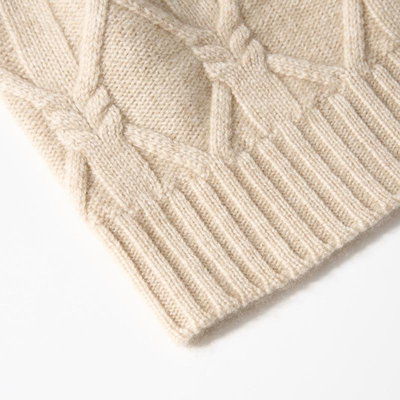 Cashmere Autumn and Winter New Women's Twisted Flower Warm Butterfly Flower Fur Ball Ear Protection Hat Knitted Casual Hat