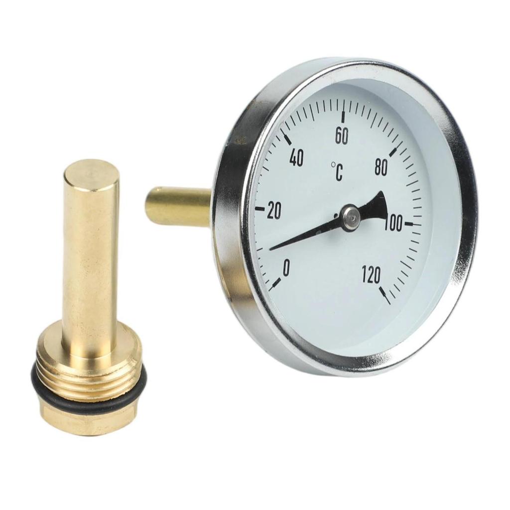 Bimetal Thermometer Gauge for Central Heating and Barbecue 0 to 120 Celsius