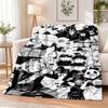 Jujutsu Kaisen Flannel Throw Blanket Soft Warm Cozy For Sofa Bed Indoor Home Bedroom Use