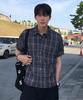 Awodeijeu Day Off Roll-Up Crop Check Short Sleeve Shirt [3 Colors]