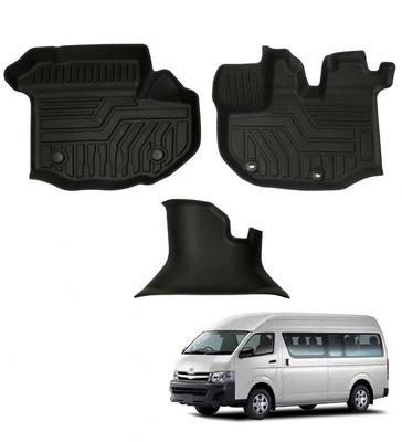 New 3D Floor Mats for Toyota Hiace 200 Series Wide Body 3D TPE Custom HIACE Wide Body 2004 Easy Protective Car Set Compatible with HIACE 200 Wide