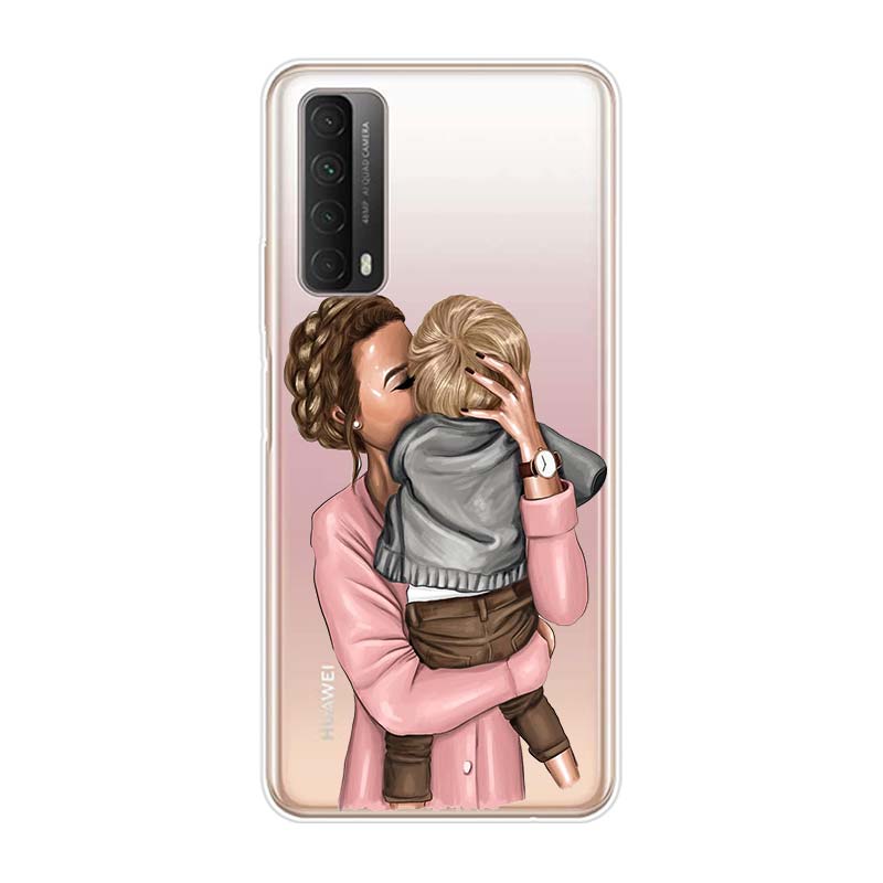 Family Mom Baby Dad For Huawei Y9S Y6S Y8S Y9A Y7A Y8P Y7P Y5P Y6P Y7 Y6 Y5 Pro Prime 2020 2019 Soft Phone Case