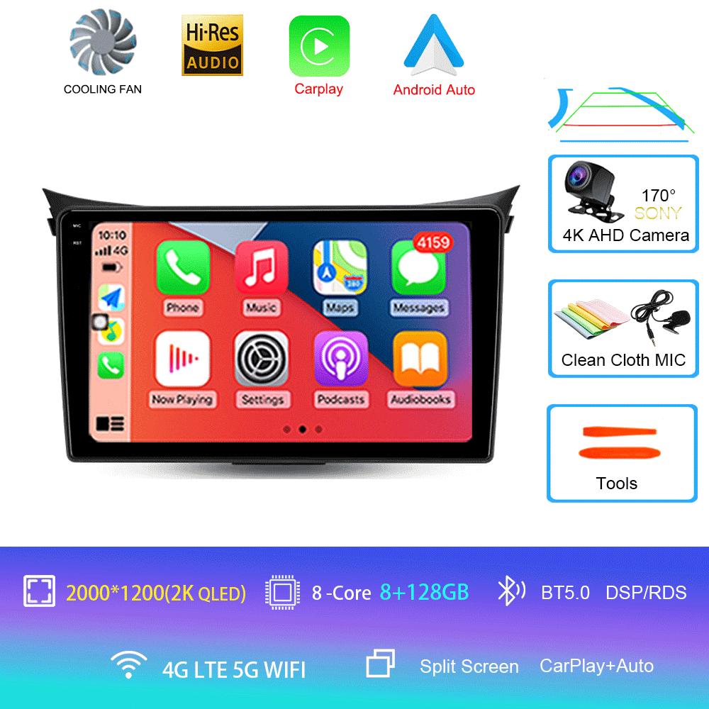 Car Radio Android 14 Multimedia Player for Hyundai I30 Elantra 2012 2013 2014 2015 2016 Carplay Auto GPS Navigation Stereo