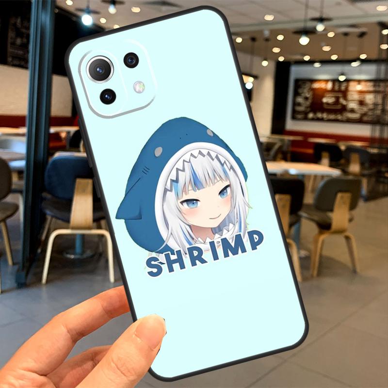Anime Hololive Gawr Gura Case For Xiaomi 13 14 15 Ultra 11T 12T 13T 14T Pro POCO X7 Pro X3 X5 X6 F5 F6 M6 Pro Coque