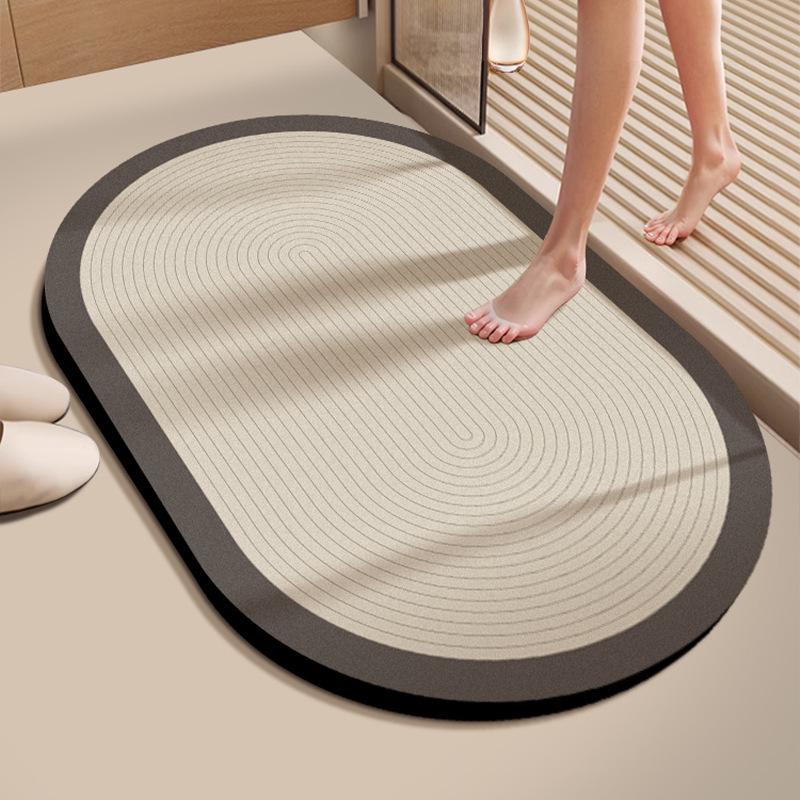 Absorbent Non-slip Diatomaceous Earth Bathroom Mat: Quick-drying, Stain-resistant, Easy-to-clean