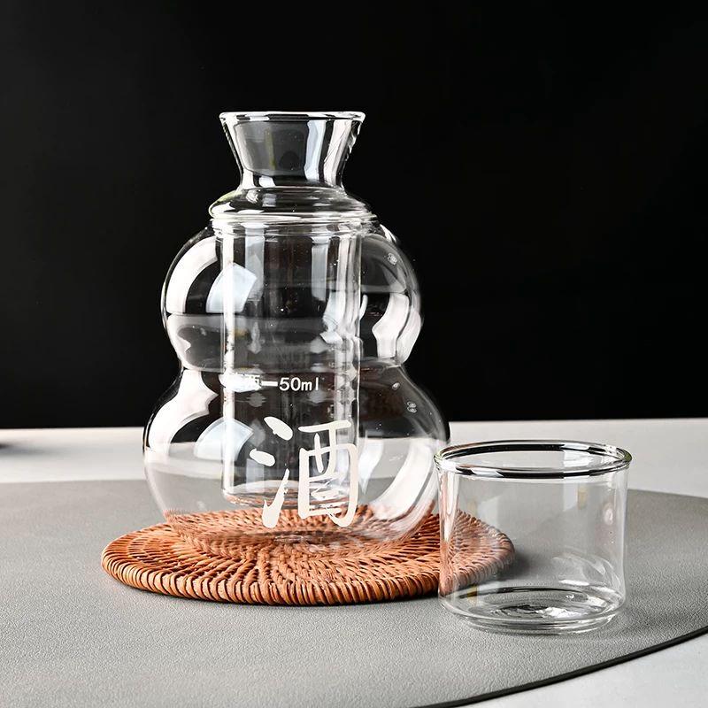 Heat-Resistant Glass Japanese Sake & Wine Warmer Set