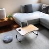 AiS To You Folding with Tablet and Drink Perfect for or As a Simple Mini Coffee or Low No Assembly Required Table, Gadget, 60x40cm, Compact, Holder,