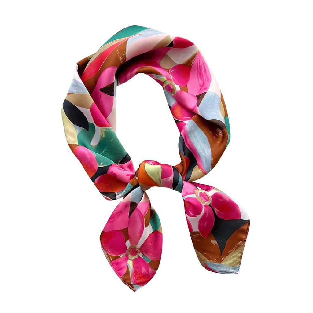 Spring and Summer Graffiti Flowers 71 * 71 Square Scarf Travel Sunscreen Headscarf Practical High-end Scarf for Mother
