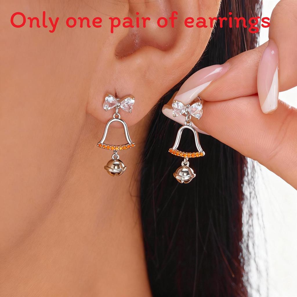 Winterliche Schneemann- und Stern-Hängeohrringe aus Zinklegierung für Weihnachtsfeiern