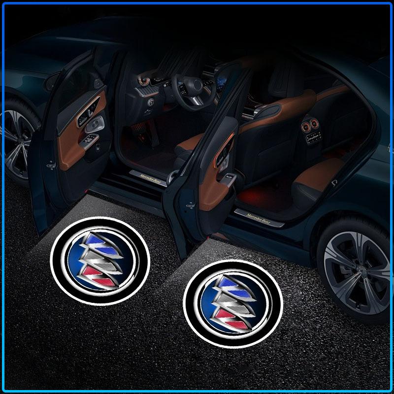 2 szt. Samochodowe LEDowe Projektory Powitalne na Drzwi Bezprzewodowe Światła Cienia Duchów na Stopień Dla Buick Enclave Regal Lacrosse Encore Excelle Envision Akcesoria Samochodowe