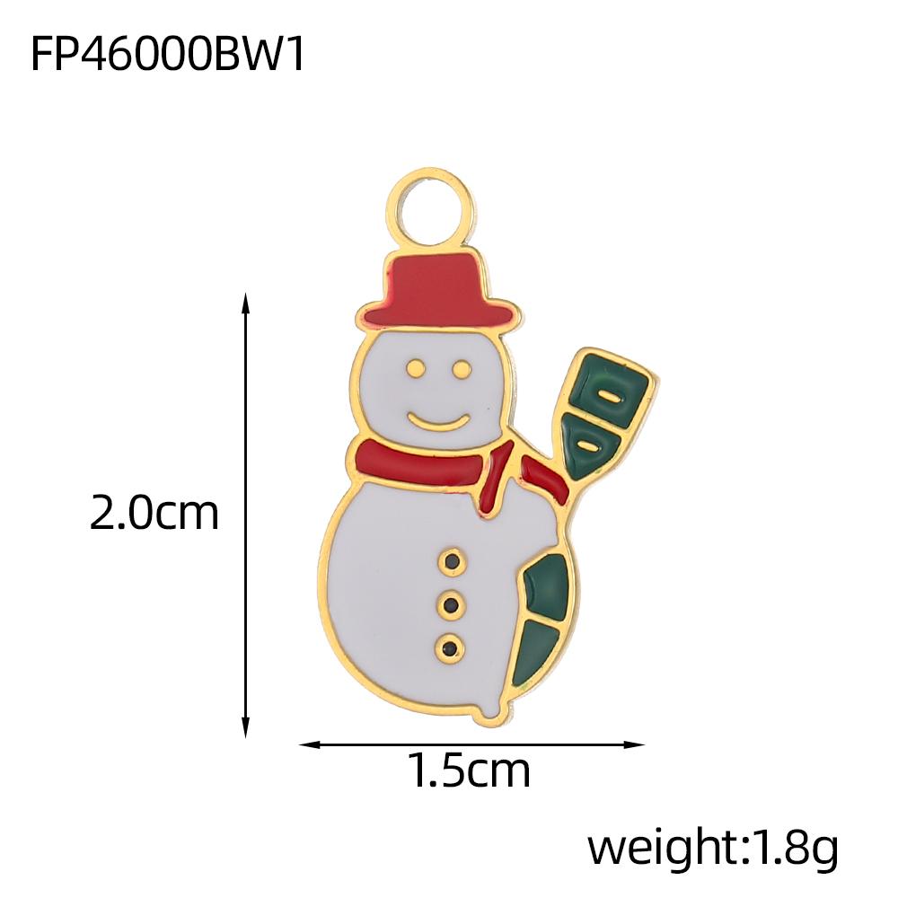 CARLIDANA Unique Diy Jewelry Charms Accessories Tree Santa Claus Enamel Christmas Charms for Bracelet Necklaces Waterproof