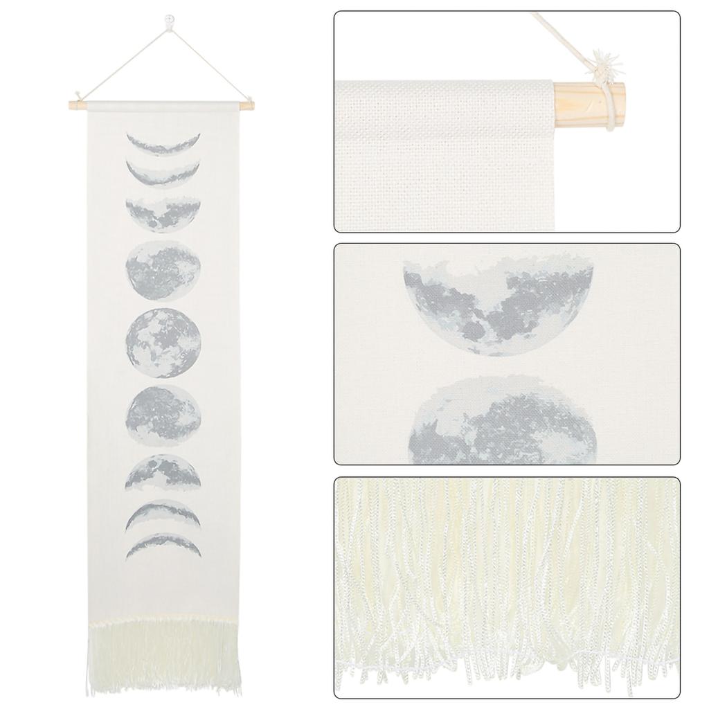 Household Handcraft Moon Cycles Pattern Wall Decorative Hanging Tapestry Room Decoration
